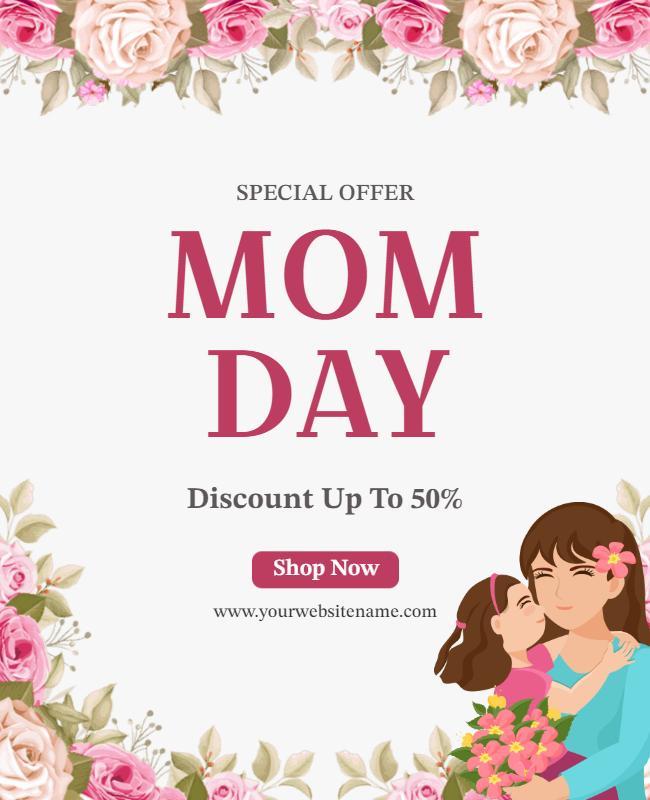 Mothers Day Special Discount Offer Flyer Template