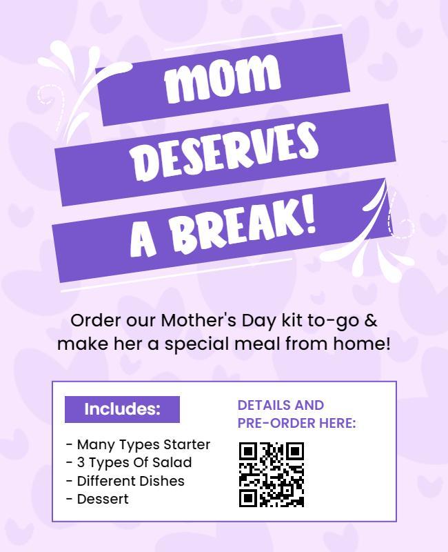 Mothers Day Special Meal Kit Flyer Template