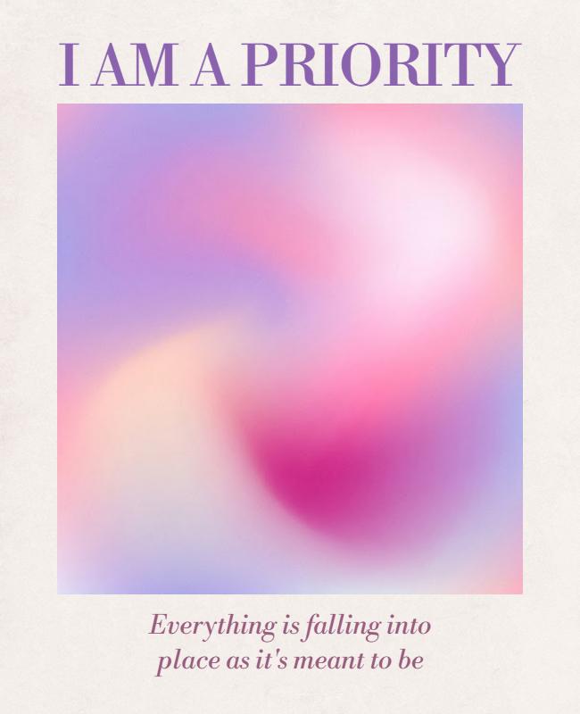 Motivational Daily Affirmations Poster Template