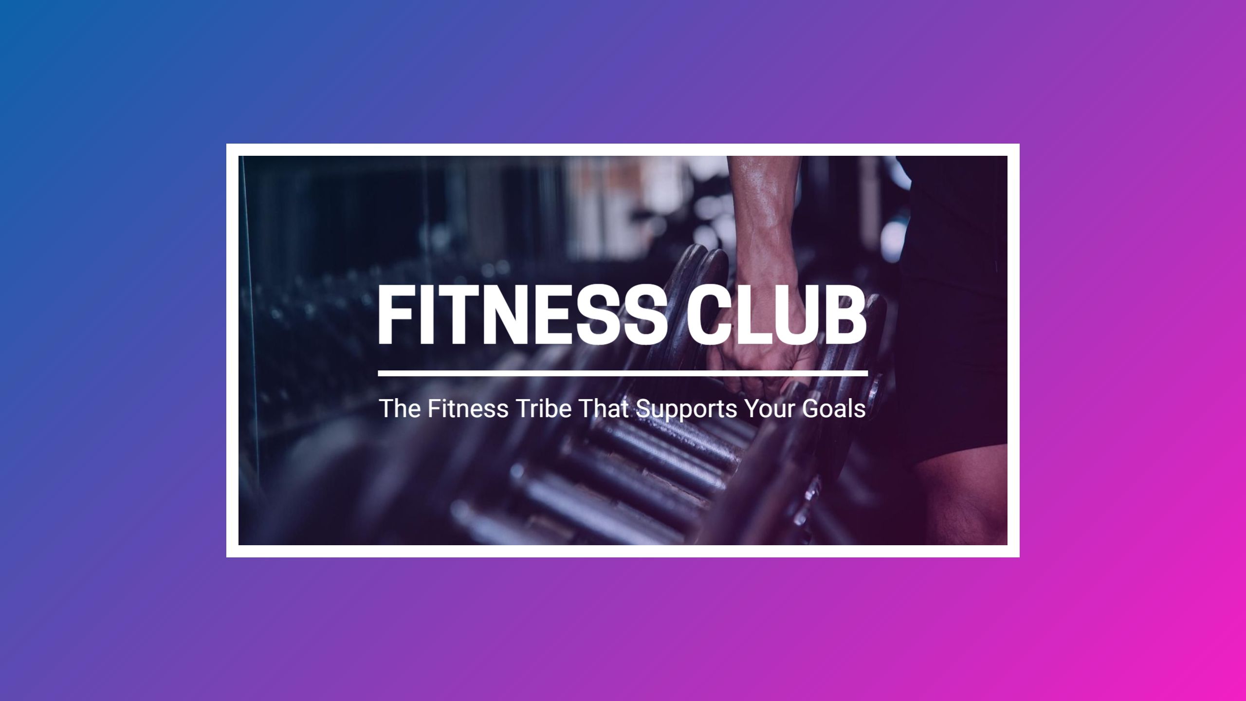 Motivational Fitness Club Support with Bold Graphics YouTube Banner Template