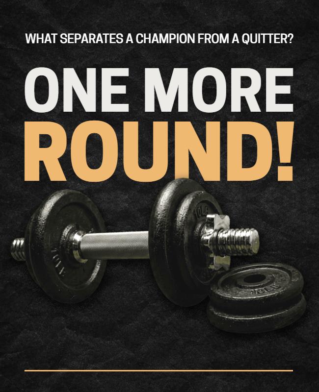 Motivational Fitness Gym Poster Template