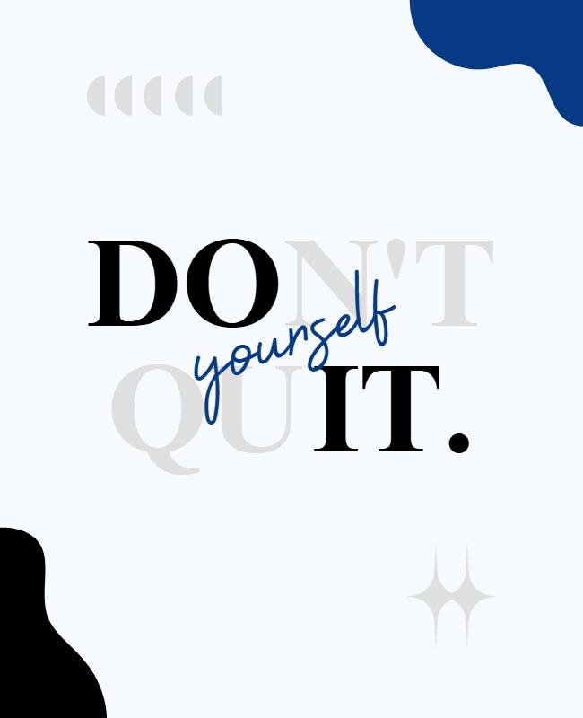 Motivational Inspirational Quote Typography Poster Template