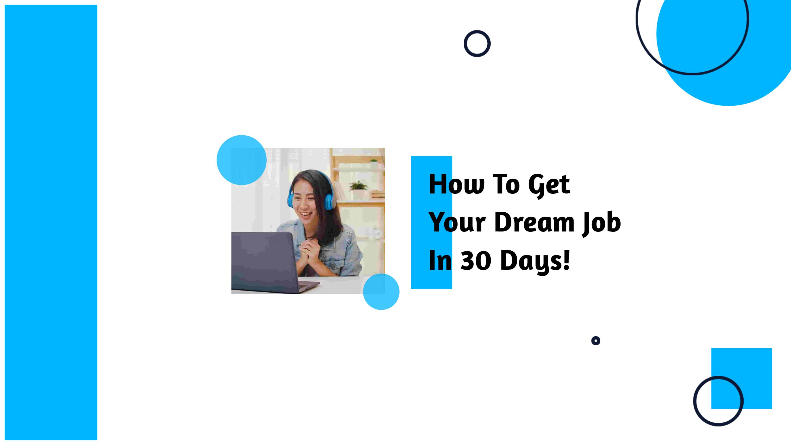 Motivational Job Search Advice with Blue Accents YouTube Banner Template
