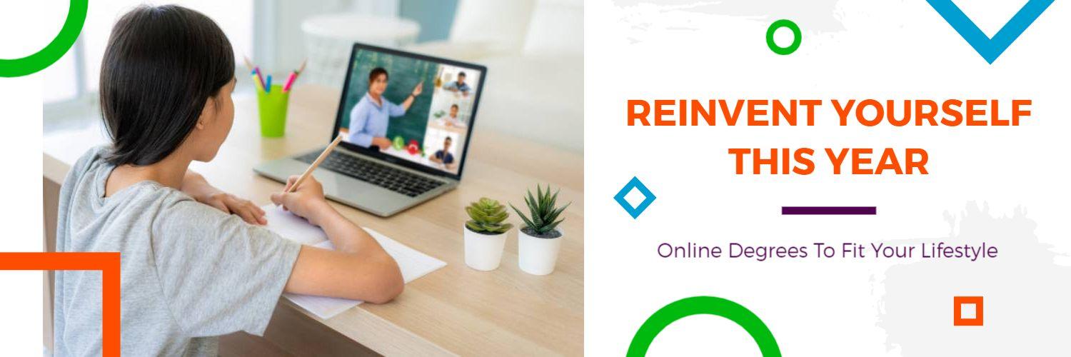 Motivational Online Learning Experience in Bright Colors Twitter Banner Template