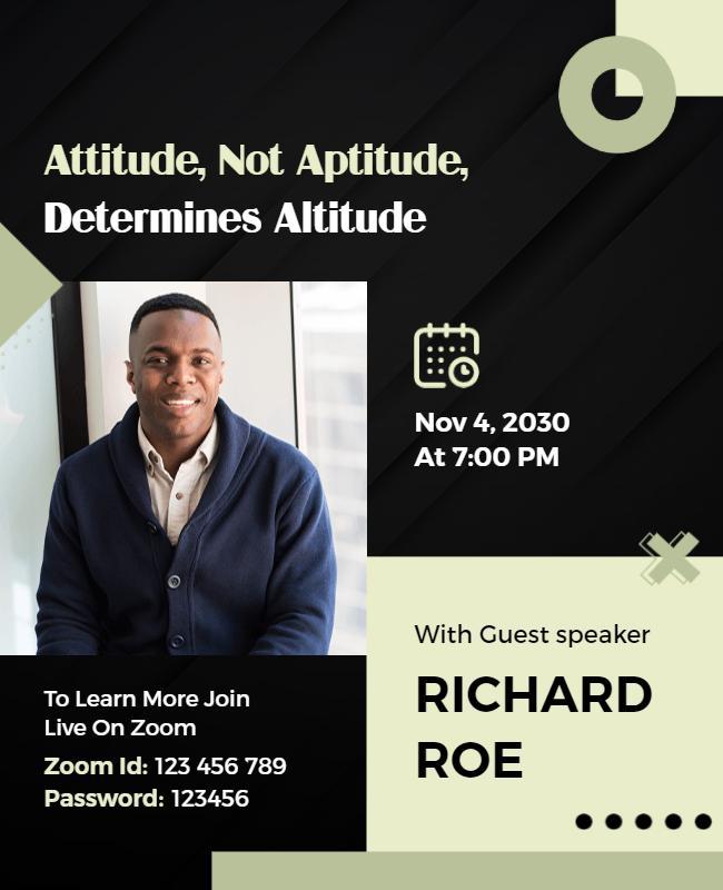 Motivational Online Seminar Event Flyer Template