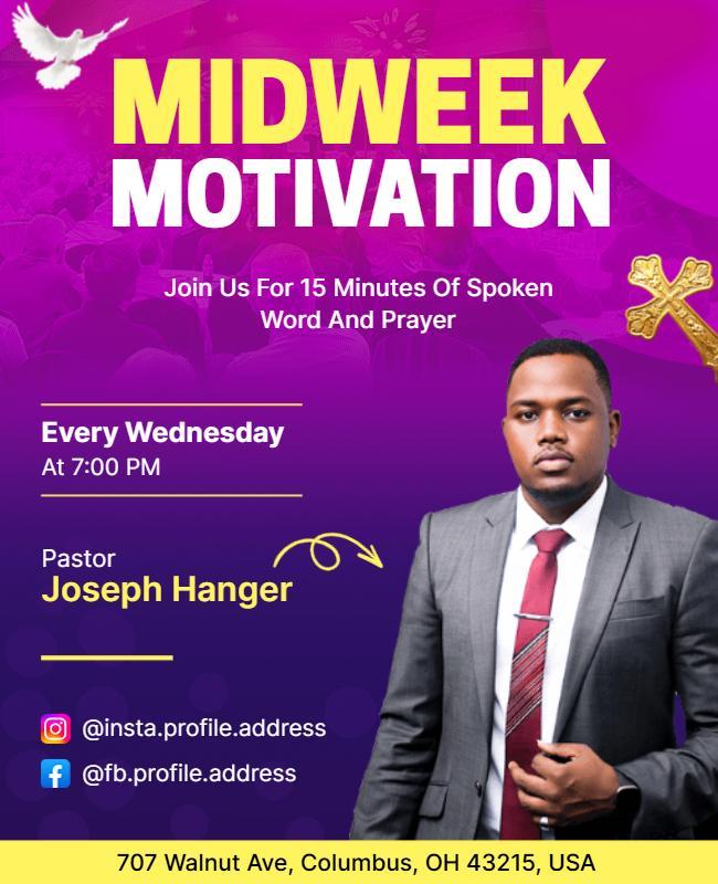 Motivational Prayer Event Midweek Flyer Template