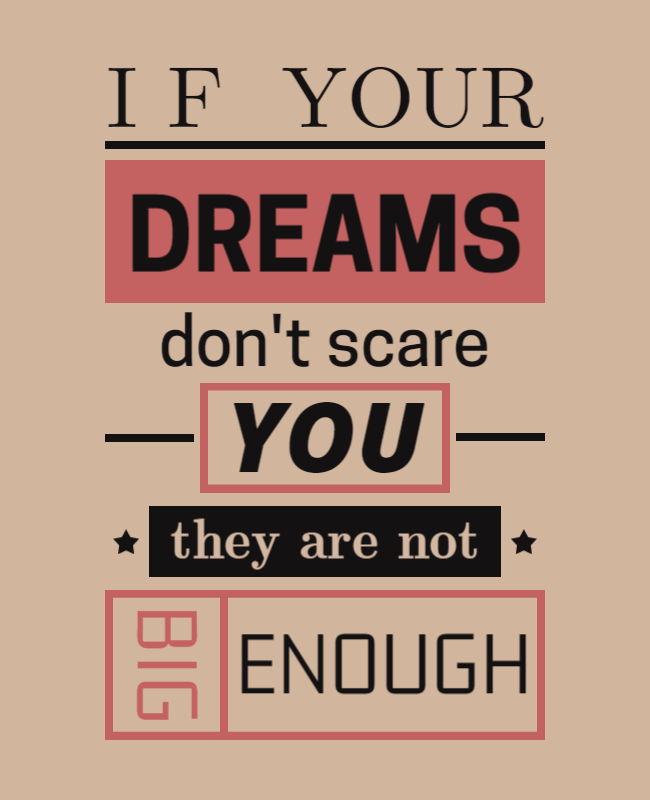 Motivational Quote Typography Inspirational Poster Template