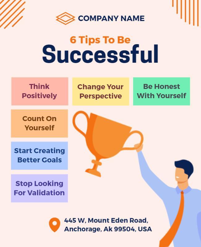 Motivational Success Tips Flyer Template