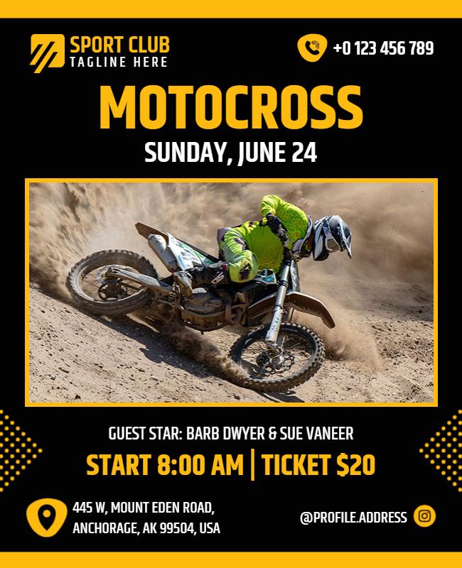 Motocross Racing Event Flyer Template