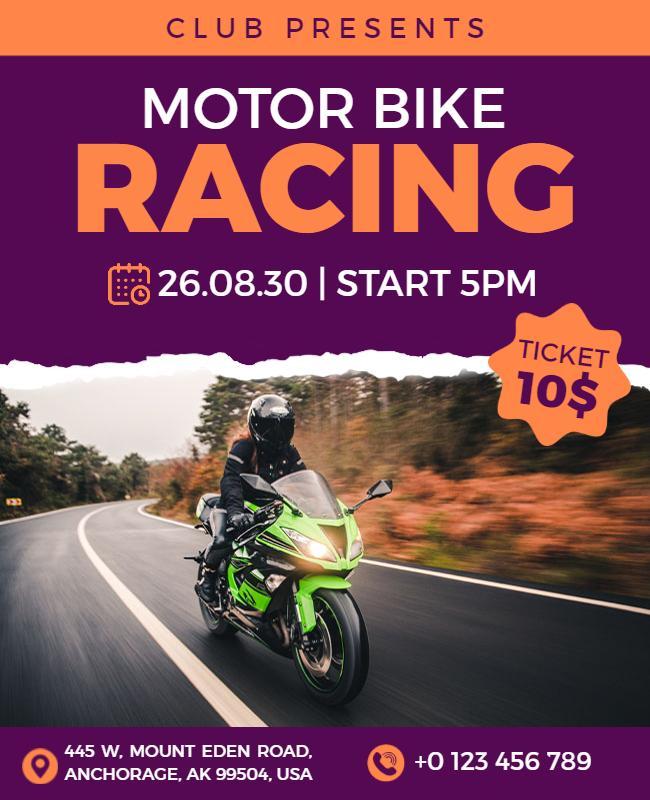 Motorbike Racing Event Promotion Flyer Template