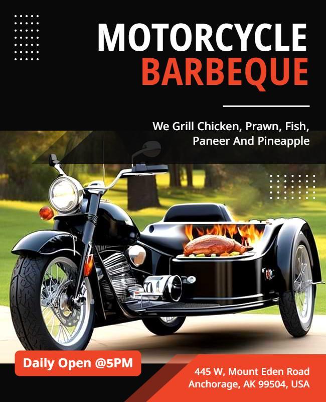 Motorcycle Barbecue Event Flyer Template