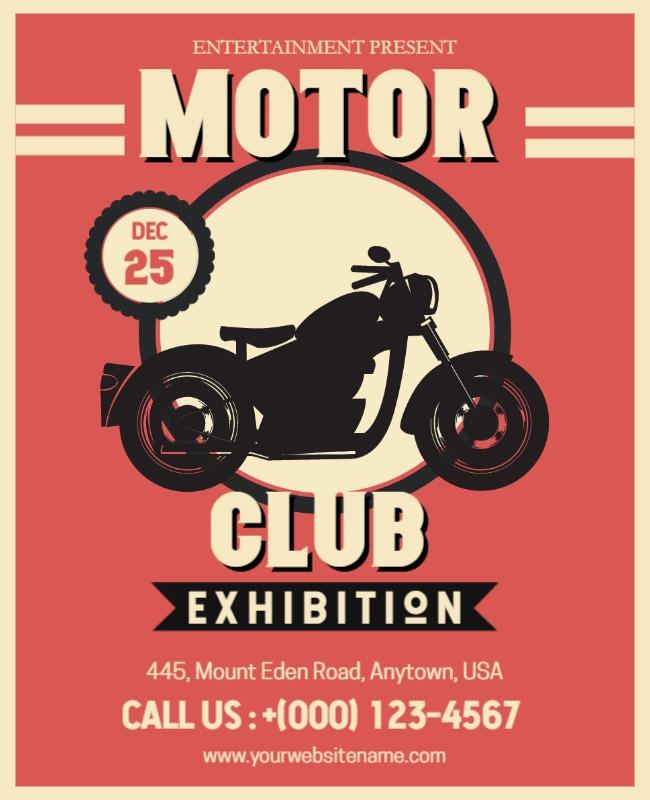 Motorcycle Club Exhibition Event Flyer Template