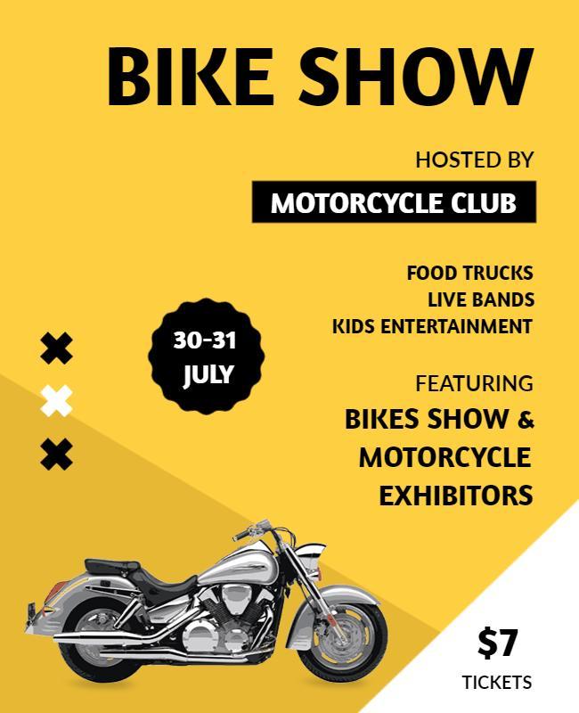 Motorcycle Exhibition and Bike Show Flyer Template