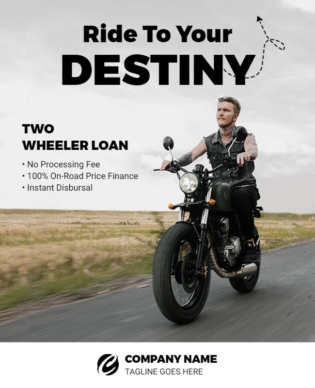 Motorcycle Loan Promotion Flyer Template