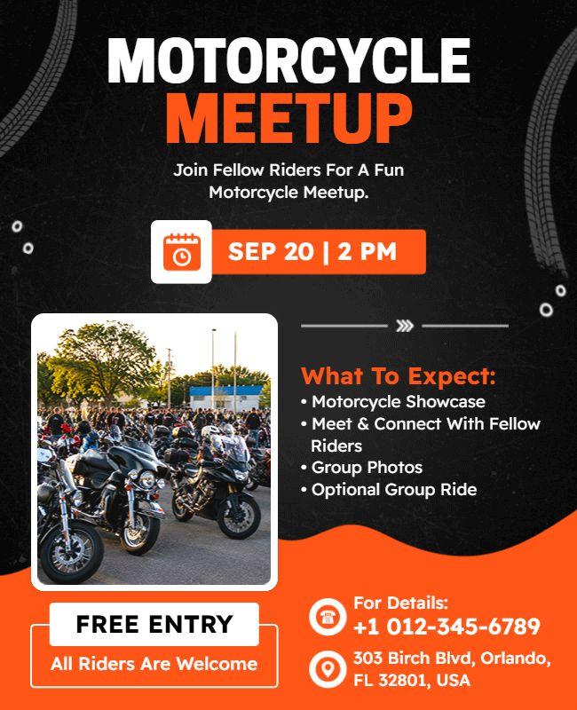 Motorcycle Meetup Event Flyer Template