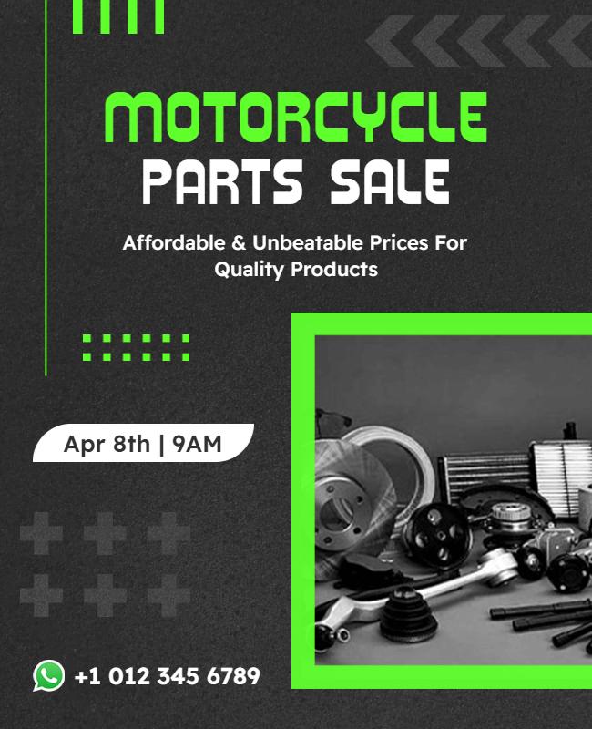 Motorcycle Parts Sale Event Flyer Template