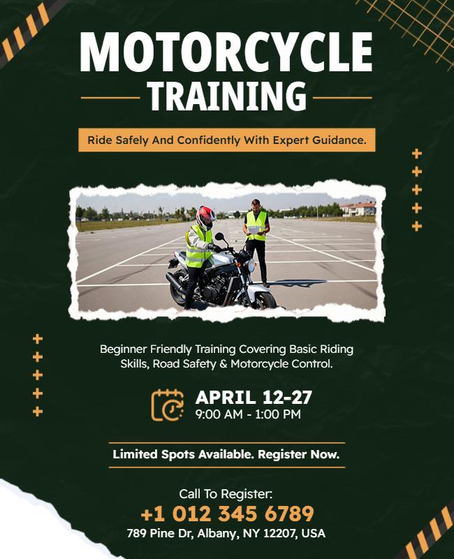 Motorcycle Safety Training Course Flyer Template