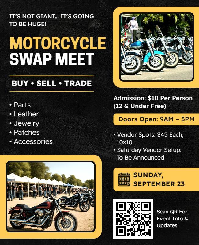 Motorcycle Swap Meet Event Flyer Template