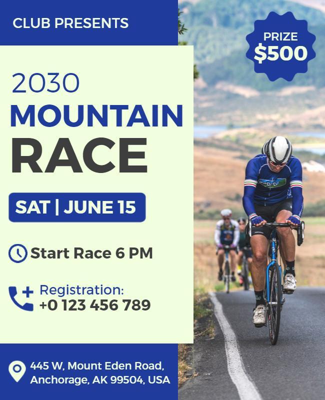 Mountain Cycling Race Event Flyer Template