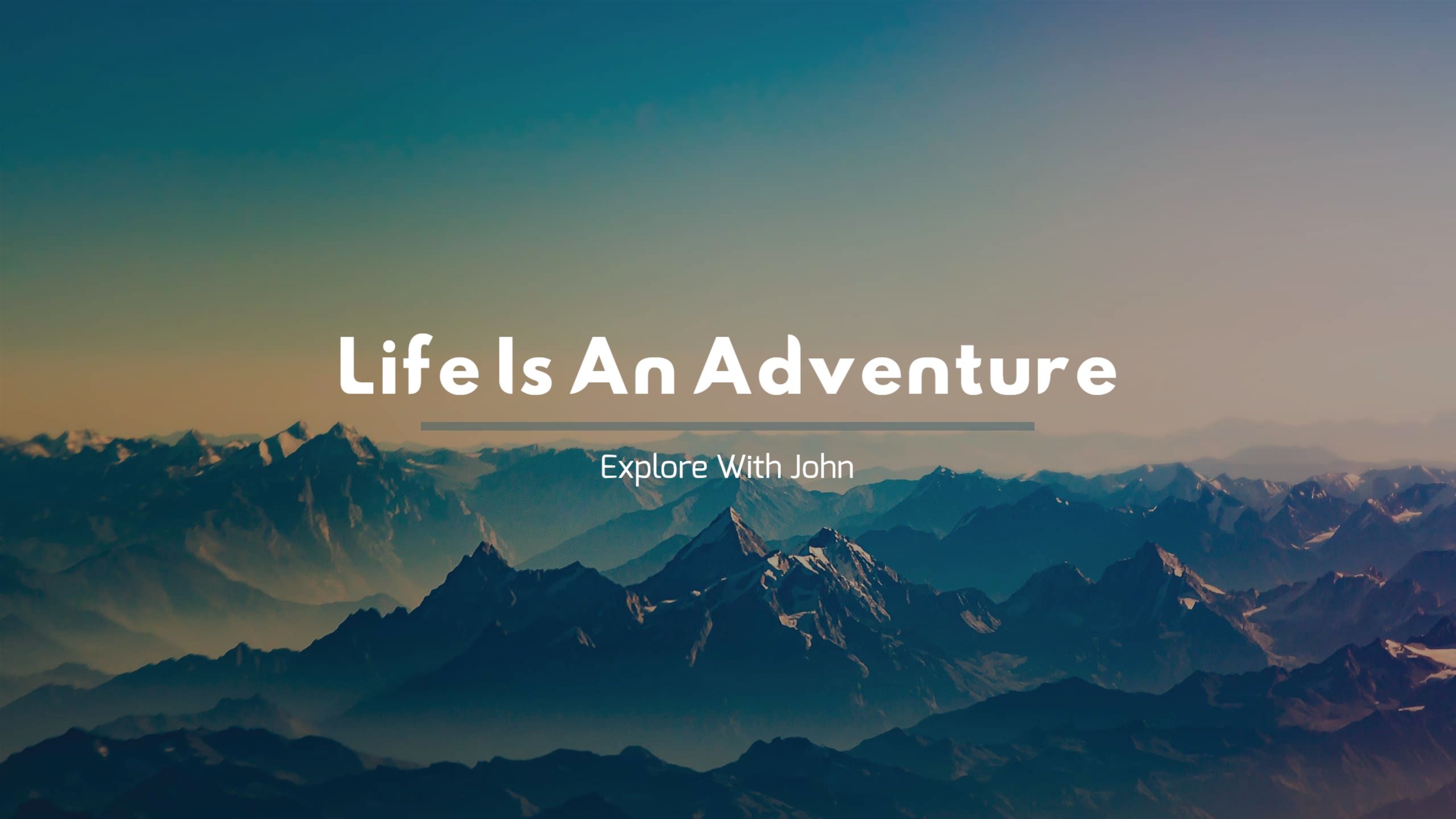 Mountain Exploration Journey with Inspirational Quote YouTube Banner Template
