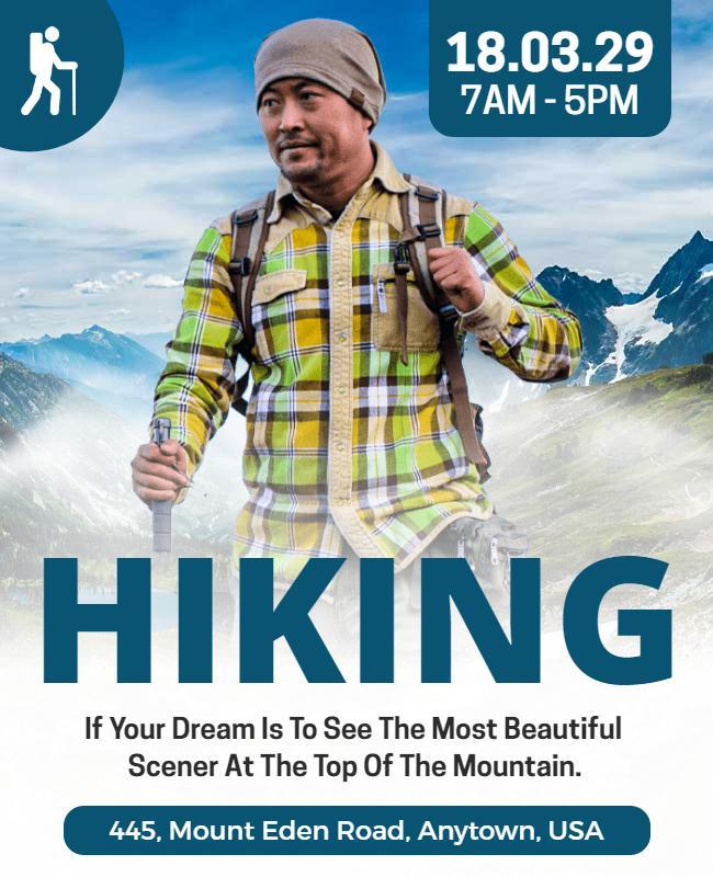 Outdoor Adventure Hiking Experience Flyer Template