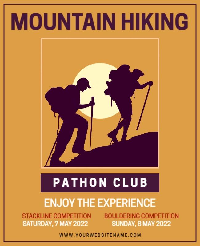 Mountain Hiking Adventure Event Flyer Template