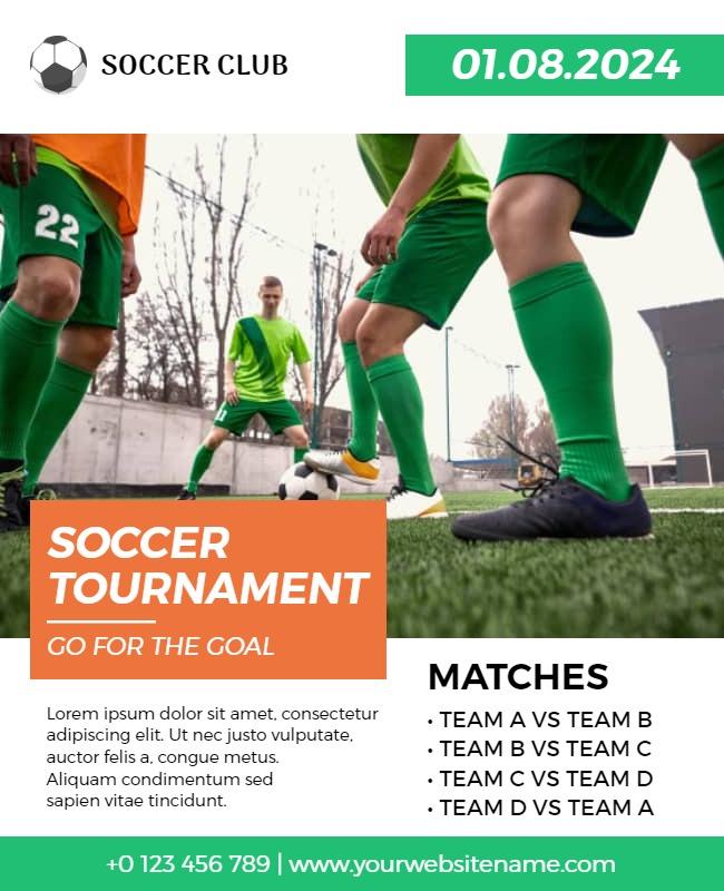 Mountain Meadow Soccer Tournament Flyer Template