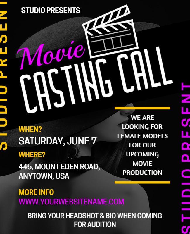 Movie Auditions Flyer Template