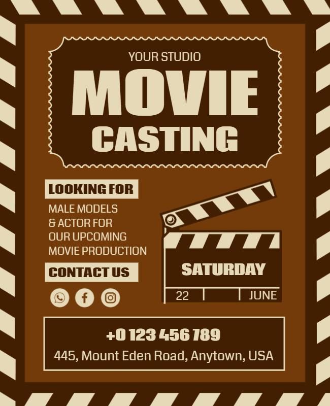 Movie Casting Auditions Flyer Template