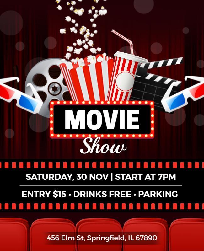 Movie Night Event Flyer Template