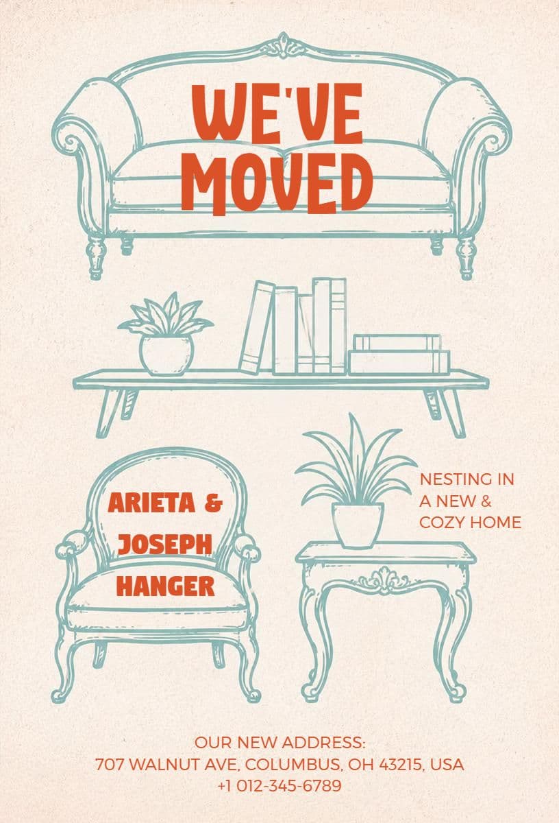 Moving House Announcement Template