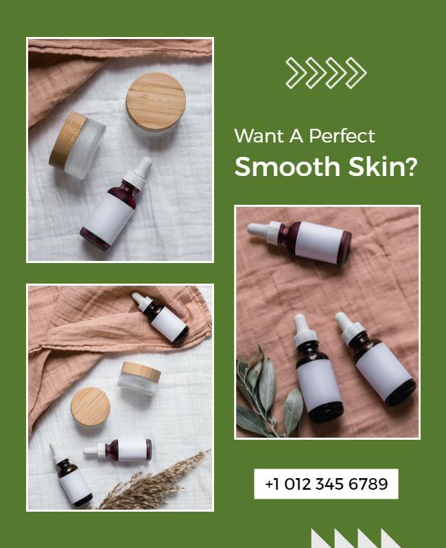 Muddy Green Skincare Photo Collage Flyer Template