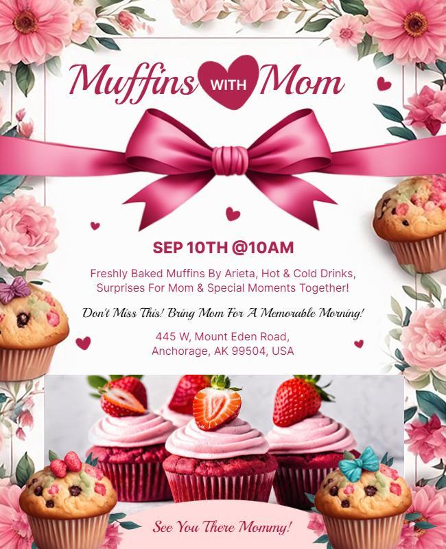 Muffin Morning with Mom Event Flyer Template