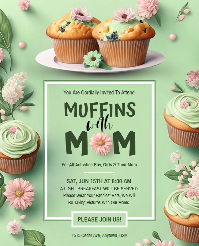 Muffin with Mom Event Flyer Template