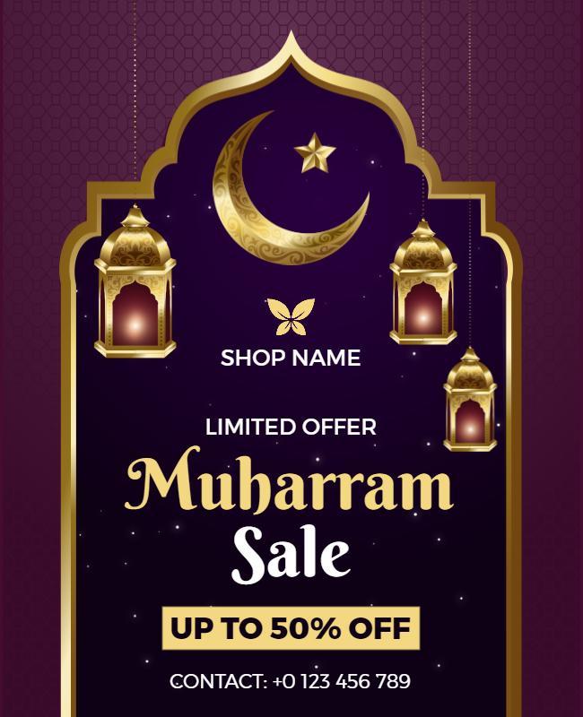 Muharram Sale Discount Offer Flyer Template