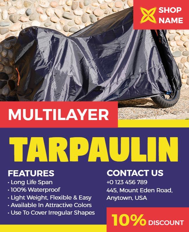 Multilayer Tarpaulin Sale Promotional Flyer Template