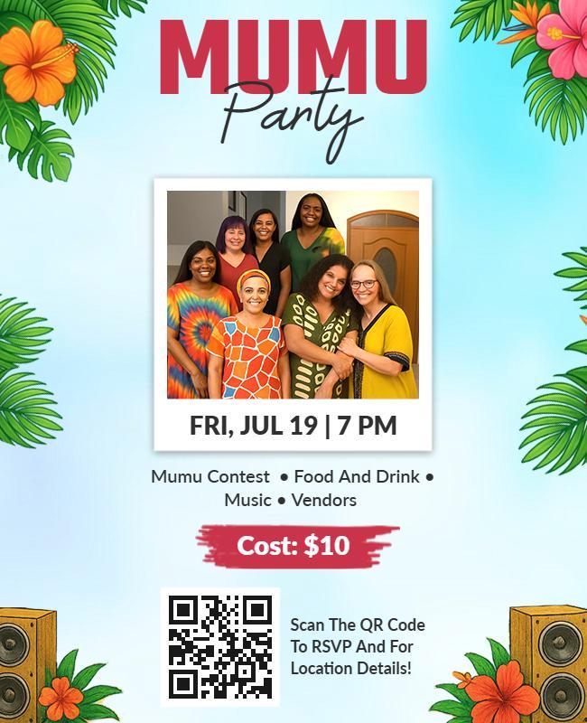 Mumu Party Event Celebration Flyer Template