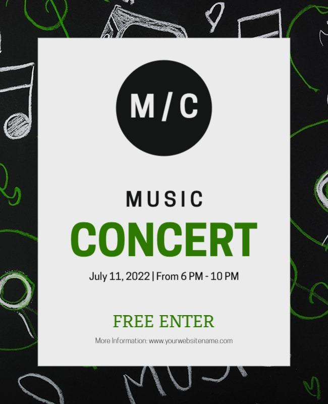 Music Concert Event Announcement Flyer Template