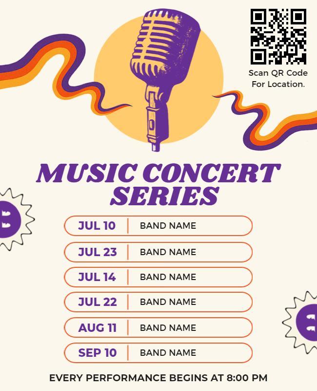 Music Concert Series Event Flyer Template