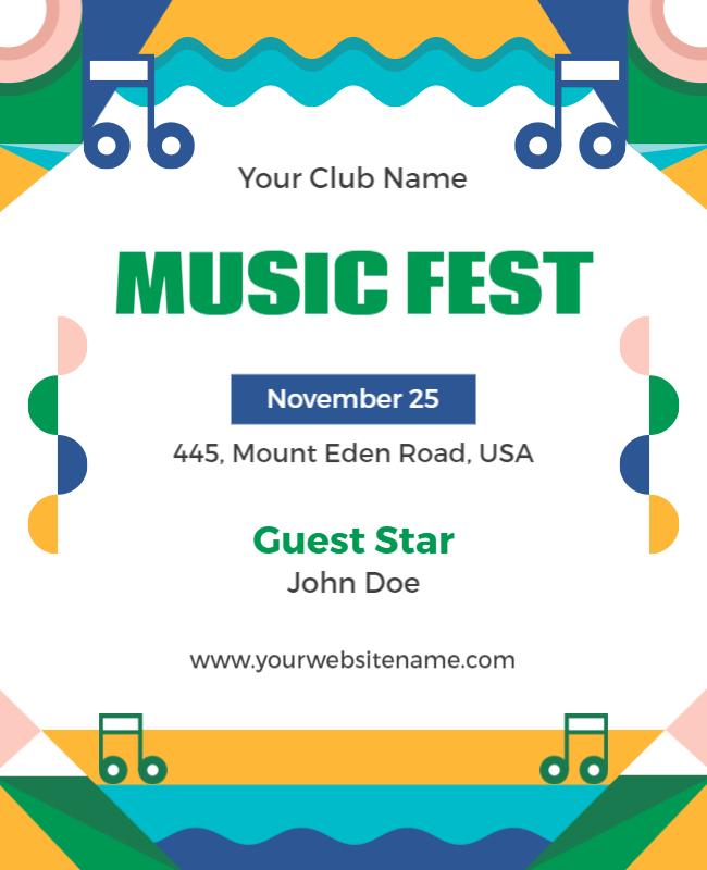 Music Fest Abstract Flyer Template