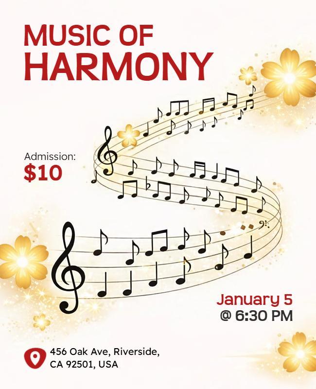 Music of Harmony Event Flyer Template