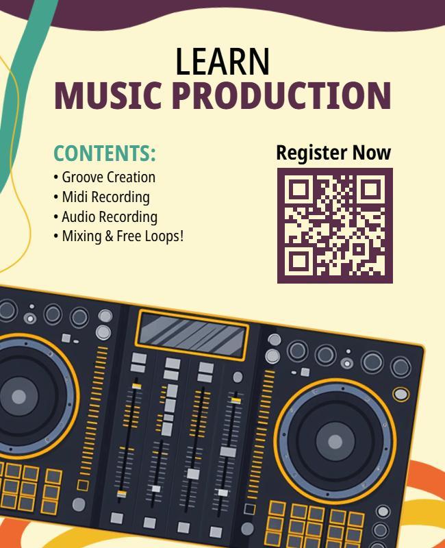 Music Production Workshop Registration Flyer Template