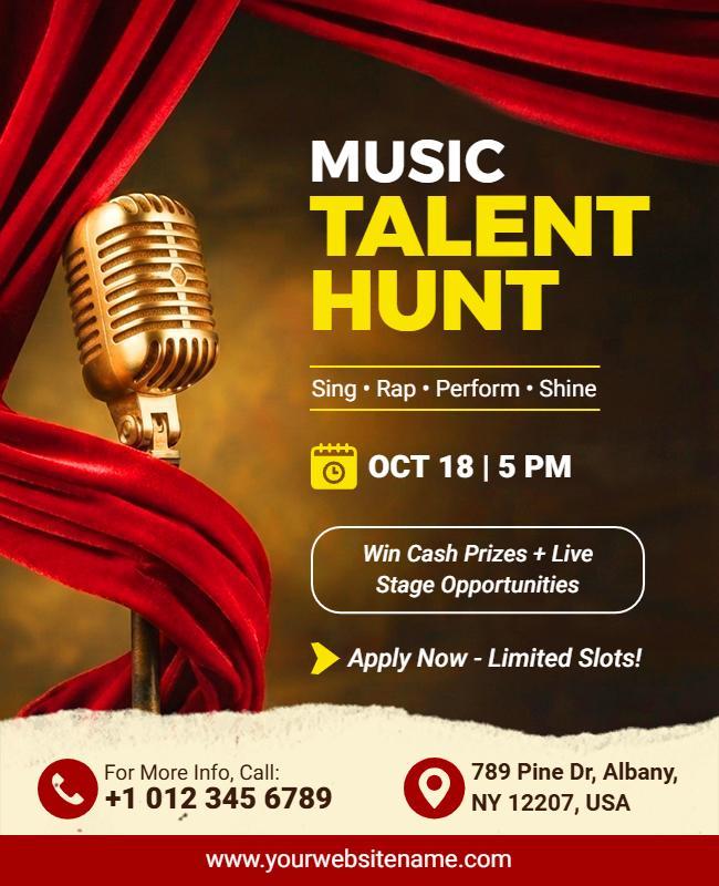 Music Talent Hunt Flyer Template