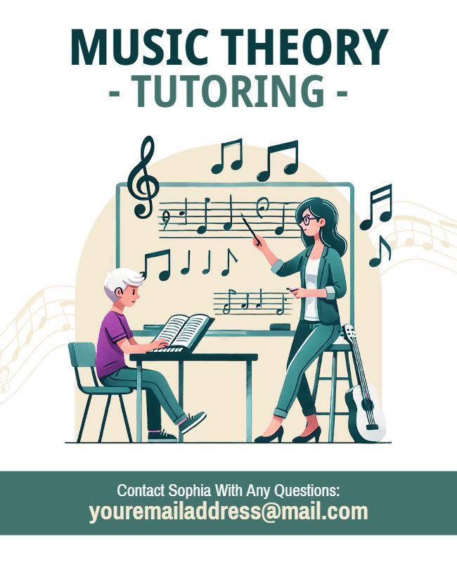 Music Theory Tutoring Session Flyer Template