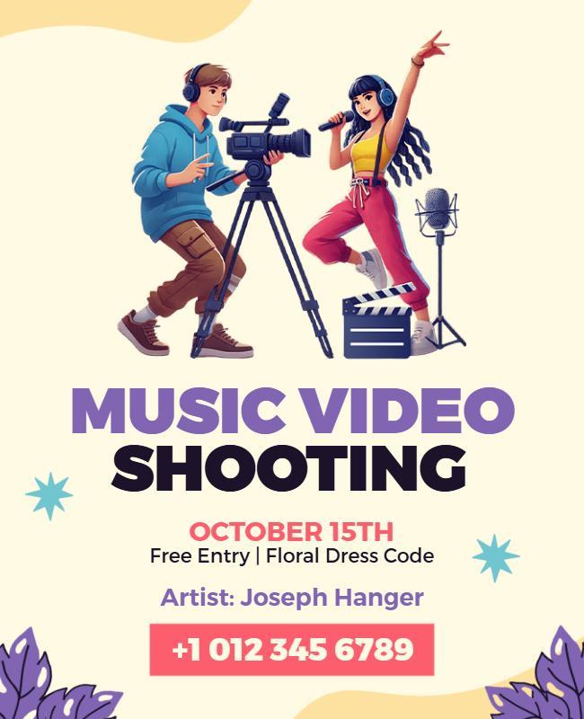 Music Video Shooting Event Flyer Template