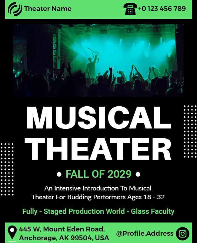 Musical Theater Performance Promotional Flyer Template