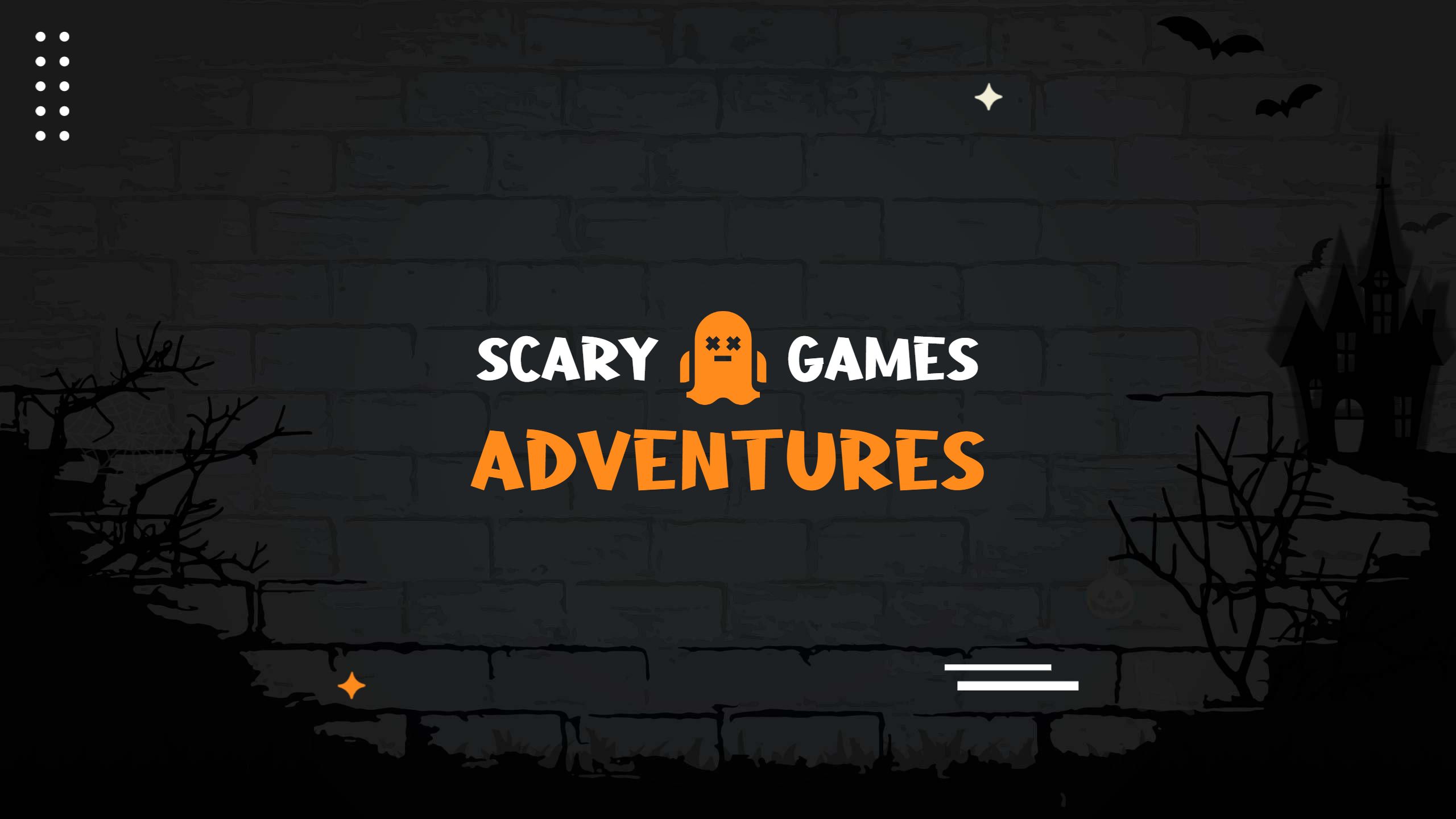 Mysterious Haunted House Scene with Scary Games Theme Banner Template