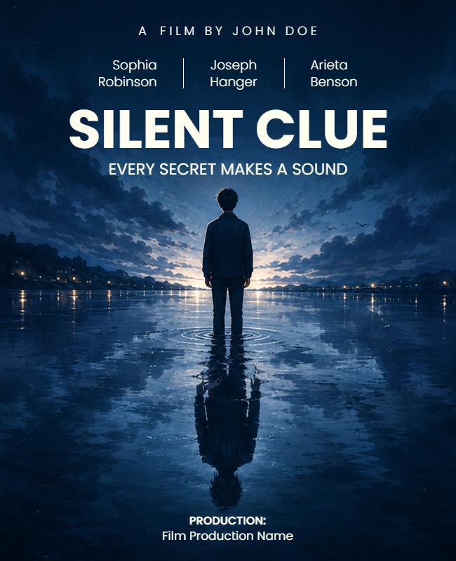 Mysterious Thriller Movie Poster Template