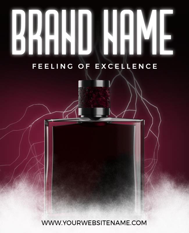 Mystical Dark Fragrance Luxury Perfume Bottle Poster Template