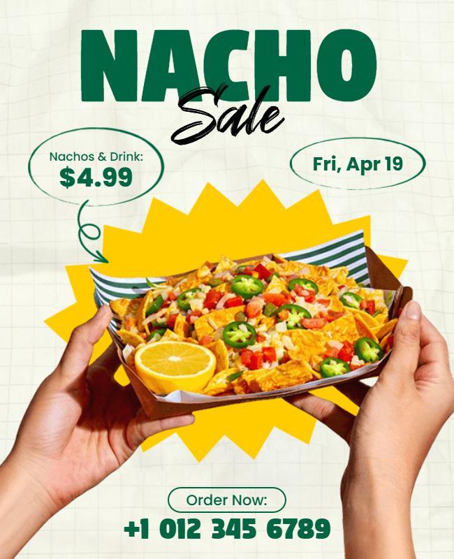 Nacho Sale Promotional Food Flyer Template